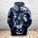 Dallas Cowboys Hoodies 3D Sweatshirt Long Sleeve Horror