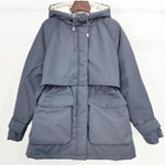 Winter Hooded Jacket Thick Warm Parkas Female Outerwear Large Natural Raccoon
