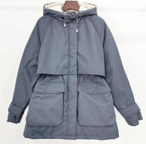 Winter Hooded Jacket Thick Warm Parkas Female Outerwear Large Natural Raccoon