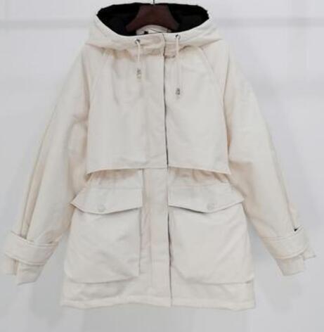 Winter Hooded Jacket Thick Warm Parkas Female Outerwear Large Natural Raccoon