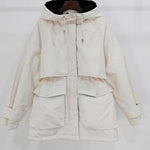 Winter Hooded Jacket Thick Warm Parkas Female Outerwear Large Natural Raccoon