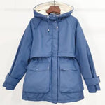 Winter Hooded Jacket Thick Warm Parkas Female Outerwear Large Natural Raccoon