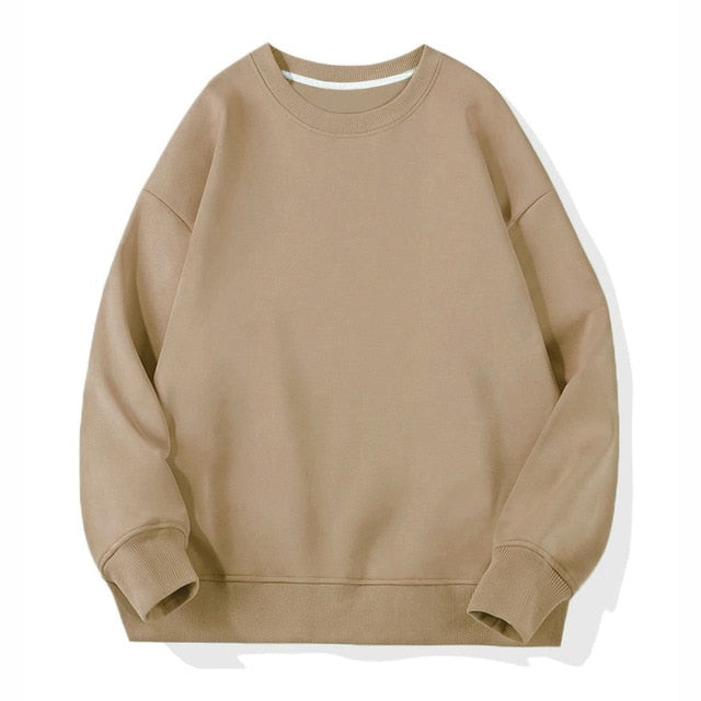 Aachoae Women Fleece Hoodies Sweatshirt 2020 Winter Solid 100% Cotton Hooded Sweatshirt Casual Loose Jumper Pullover Jacket