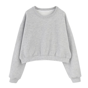 Aachoae Women Fleece Hoodies Sweatshirt 2020 Winter Solid 100% Cotton Hooded Sweatshirt Casual Loose Jumper Pullover Jacket