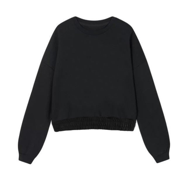 Aachoae Women Fleece Hoodies Sweatshirt 2020 Winter Solid 100% Cotton Hooded Sweatshirt Casual Loose Jumper Pullover Jacket