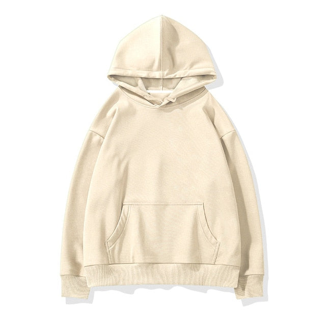 Aachoae Women Fleece Hoodies Sweatshirt 2020 Winter Solid 100% Cotton Hooded Sweatshirt Casual Loose Jumper Pullover Jacket