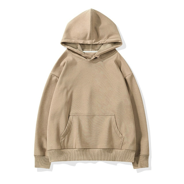 Aachoae Women Fleece Hoodies Sweatshirt 2020 Winter Solid 100% Cotton Hooded Sweatshirt Casual Loose Jumper Pullover Jacket
