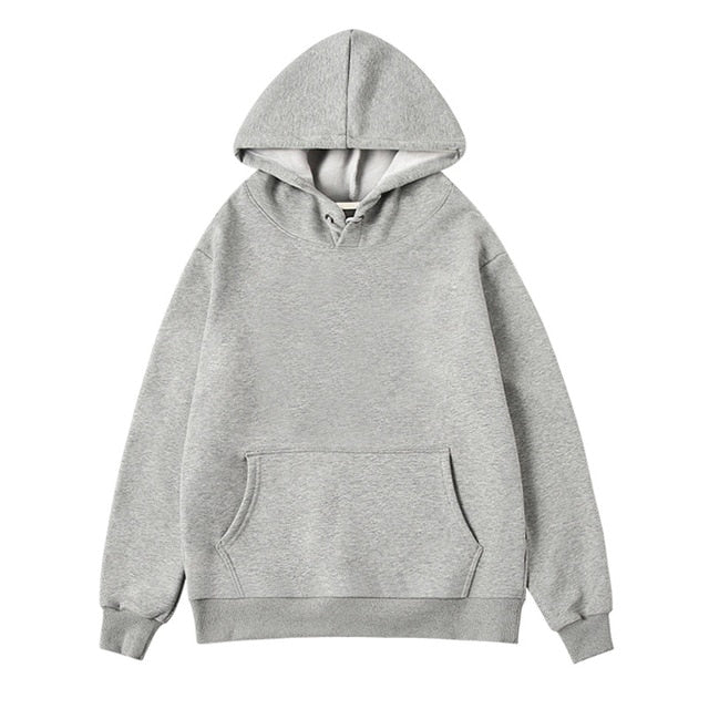 Aachoae Women Fleece Hoodies Sweatshirt 2020 Winter Solid 100% Cotton Hooded Sweatshirt Casual Loose Jumper Pullover Jacket