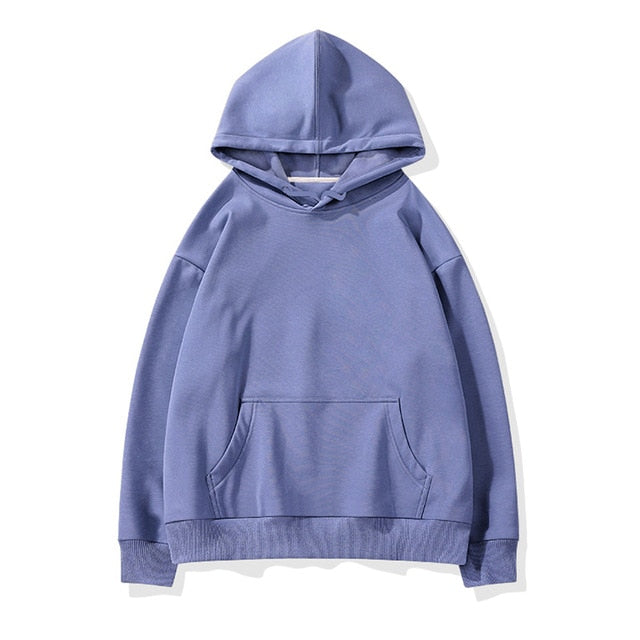Aachoae Women Fleece Hoodies Sweatshirt 2020 Winter Solid 100% Cotton Hooded Sweatshirt Casual Loose Jumper Pullover Jacket