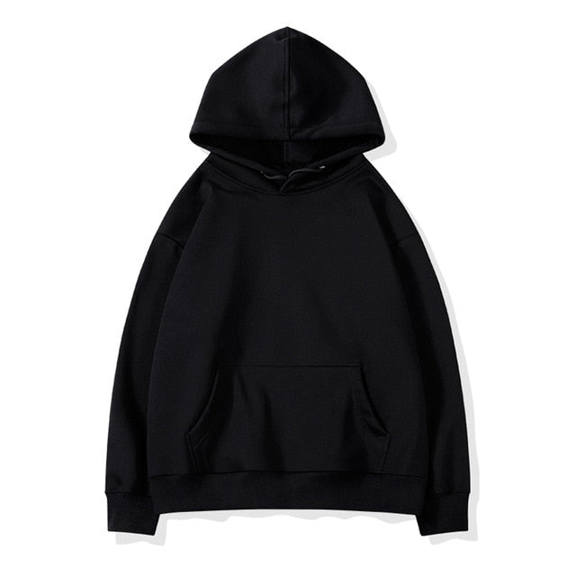 Aachoae Women Fleece Hoodies Sweatshirt 2020 Winter Solid 100% Cotton Hooded Sweatshirt Casual Loose Jumper Pullover Jacket